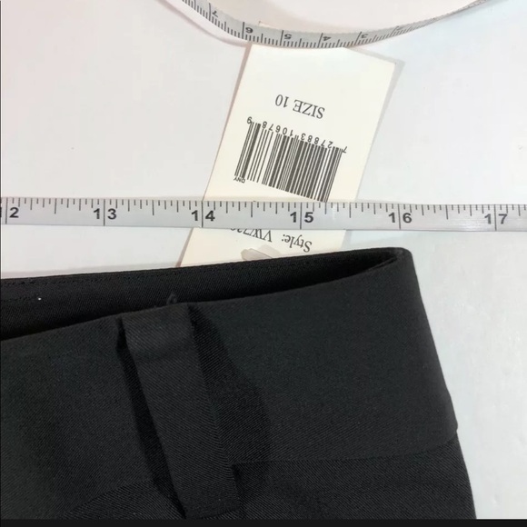 Vera Wang Black Slim Straight Pants 10 - Picture 6 of 9